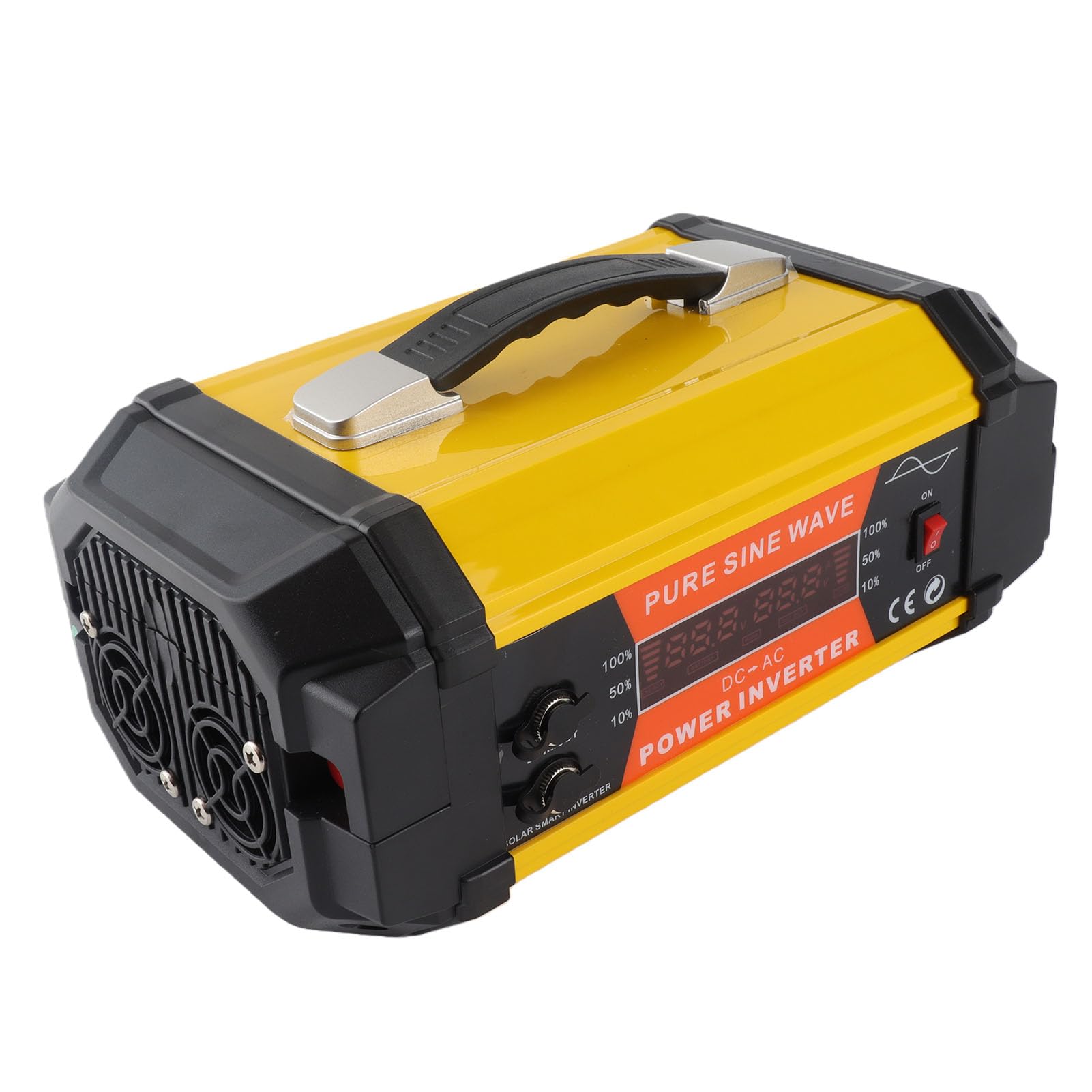 Aramox Samochodowy Przetwornica Napięcia ABS Zmodyfikowana Przetwornica Sinusoidalna 1000 W DC 12 V na AC 220 V z Wyświetlaczem W Czasie Rzeczywistym 4 USB PD QC 24 W do Wycieczek Samochodowych