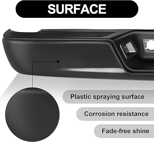 Miniatura 3 de Conjunto de parachoques trasero para Dodge Ram Pickup 04 05 06 2007 2008 Dodge Ram Pickup 04 05 06 07 08 2004-2008 Negro