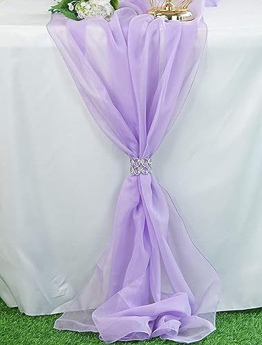 Miniatura 4 de New Creations Fabric & Foam Inc, Camino de mesa de gasa para bodas, decoraciones para fiestas de cumpleaños, banquetes, compromisos. (plateado, 29