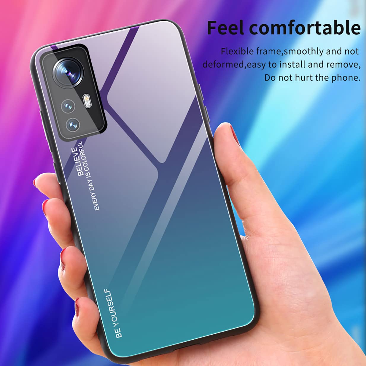 UPLAI Cover per Xiaomi Redmi 12, Design Galvanico alla Moda Custodia Ultra Sottile Antiurto Anti-Graffio, Colorato Lussuoso Morbido TPU Silicone Caso.(Porpora