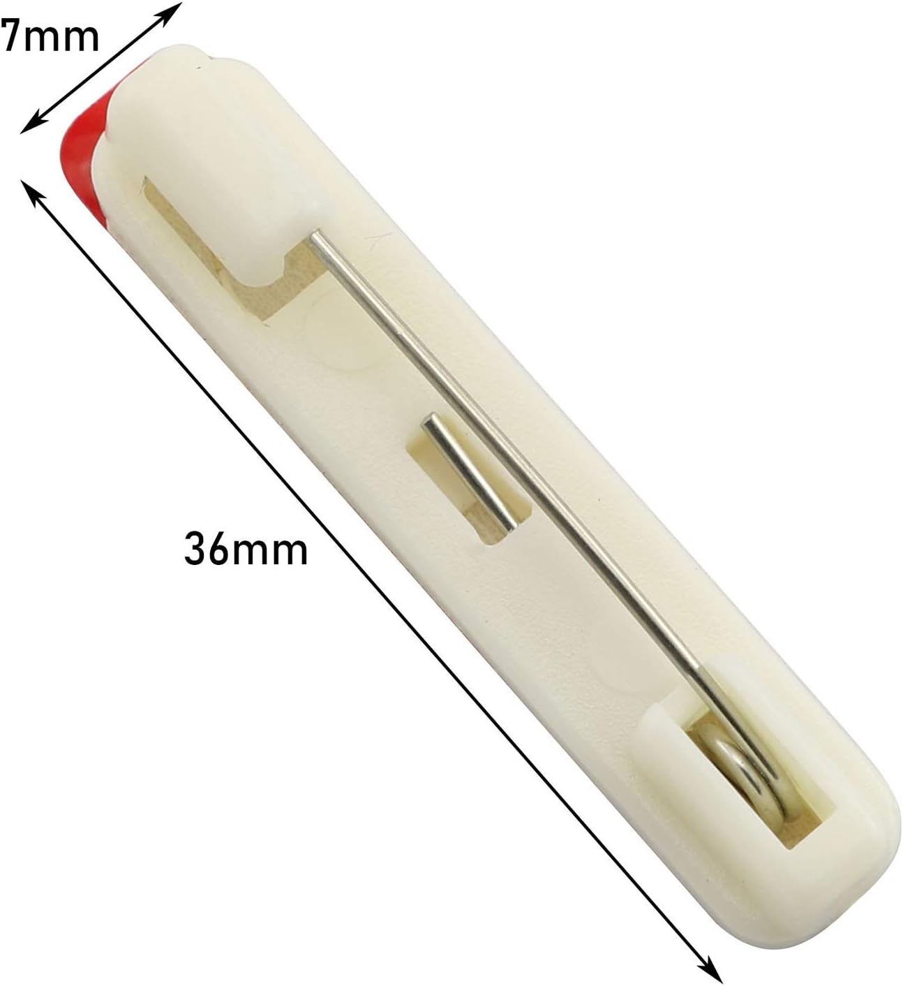 Tegg Adhesive Badge Crafting Pins 50PCS 1.42 inches Self-Adhesive Bar Safety Pins for ID Badges, Ribbons,Nametags and Crafting