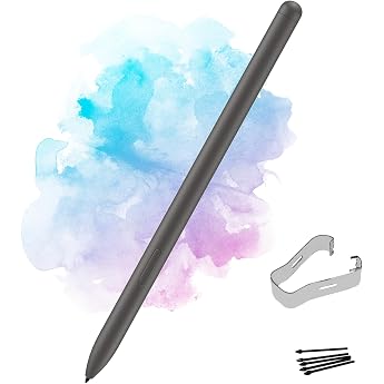 Galaxy Tab S9 FE S Pen Replacement Without Bluetooth for Samsung Tab S9 Fe Pen for Samsung Galaxy Tab S9 FE Tab S9 FE+ Tab S9 FE Plus stylus with free tips/feathers gray