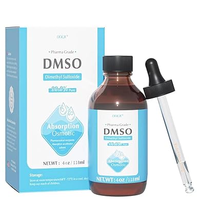 4oz DMSO Liquid 99.99% Pure, Undiluted & Low Odor Dimethyl Sulfoxide, Premium DMSO in a Amber Glass Bottle