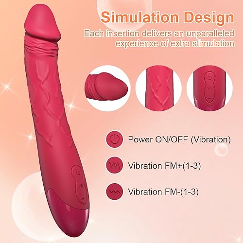 Miniatura 10 de Vibrador realista de 7.6 pulgadas para mujeres, 10 potentes modos de vibración para estimular el clítoris y el punto G, juguetes sexuales