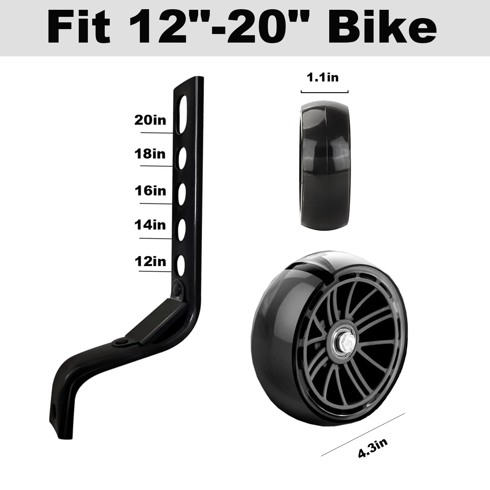Amazon.com: Training Wheels, Wider Flash Kids Bike Training Wheels
