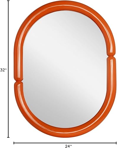 Miniatura 8 de Espejo de pared con forma de bagel pop de alta gama, decoración de espejo reflectante, fresco, arte de pared elegante, moderno y vibrante (32 x 24