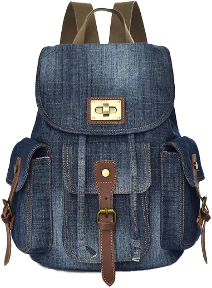 Amazon.co.jp: [kochika] デニムリュック ポケット多数 リュックサック