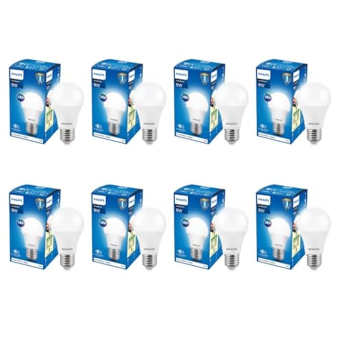 Buy Philips Ace Saver Base E27 9-Watt LED Lamp (Pack of 8, White) at Rs. 599