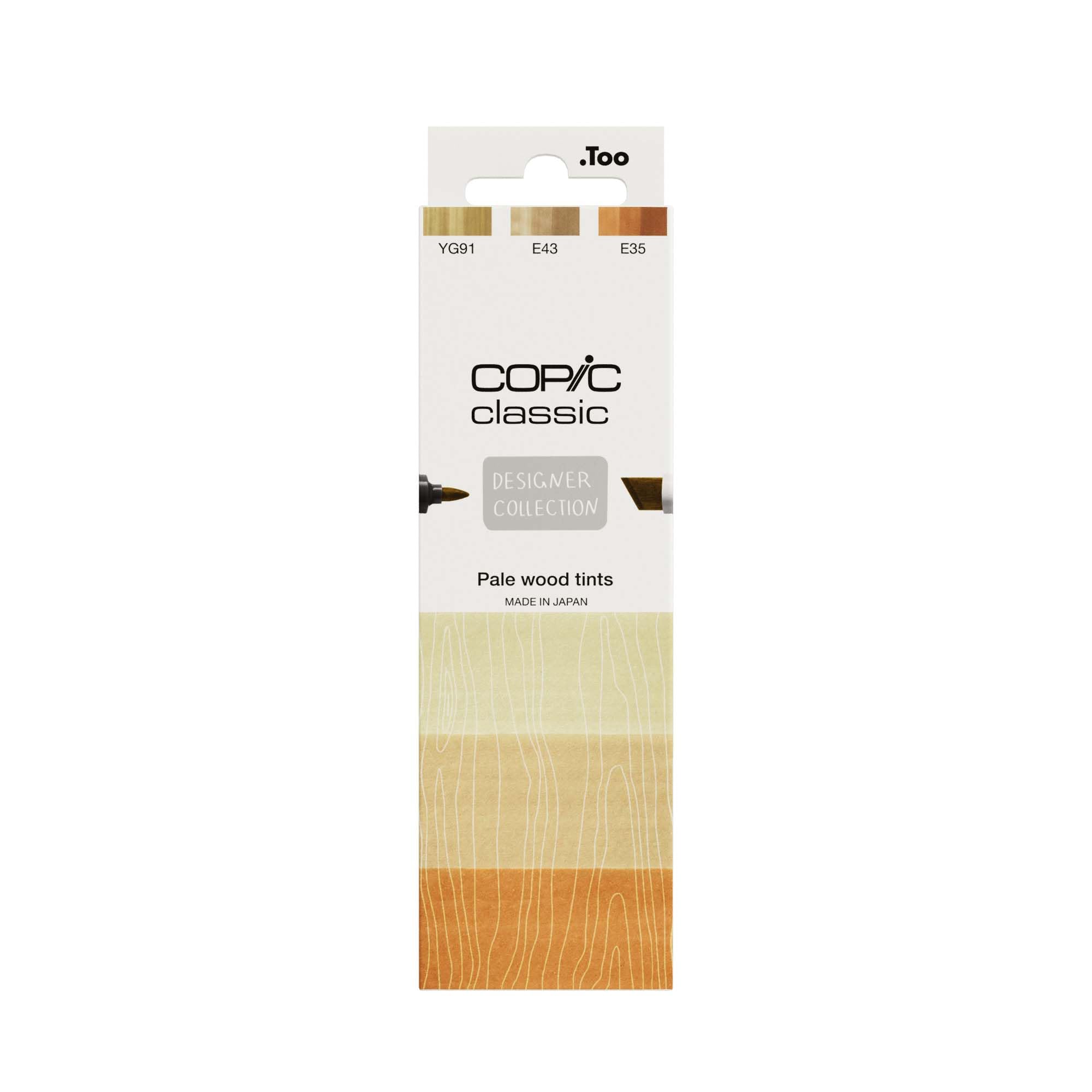 Copic Classic Deisgner Collection, Set of 3 Coloured Marker Pens, Pale Wood Tints, Art & Crafts, Colouring, Graphics