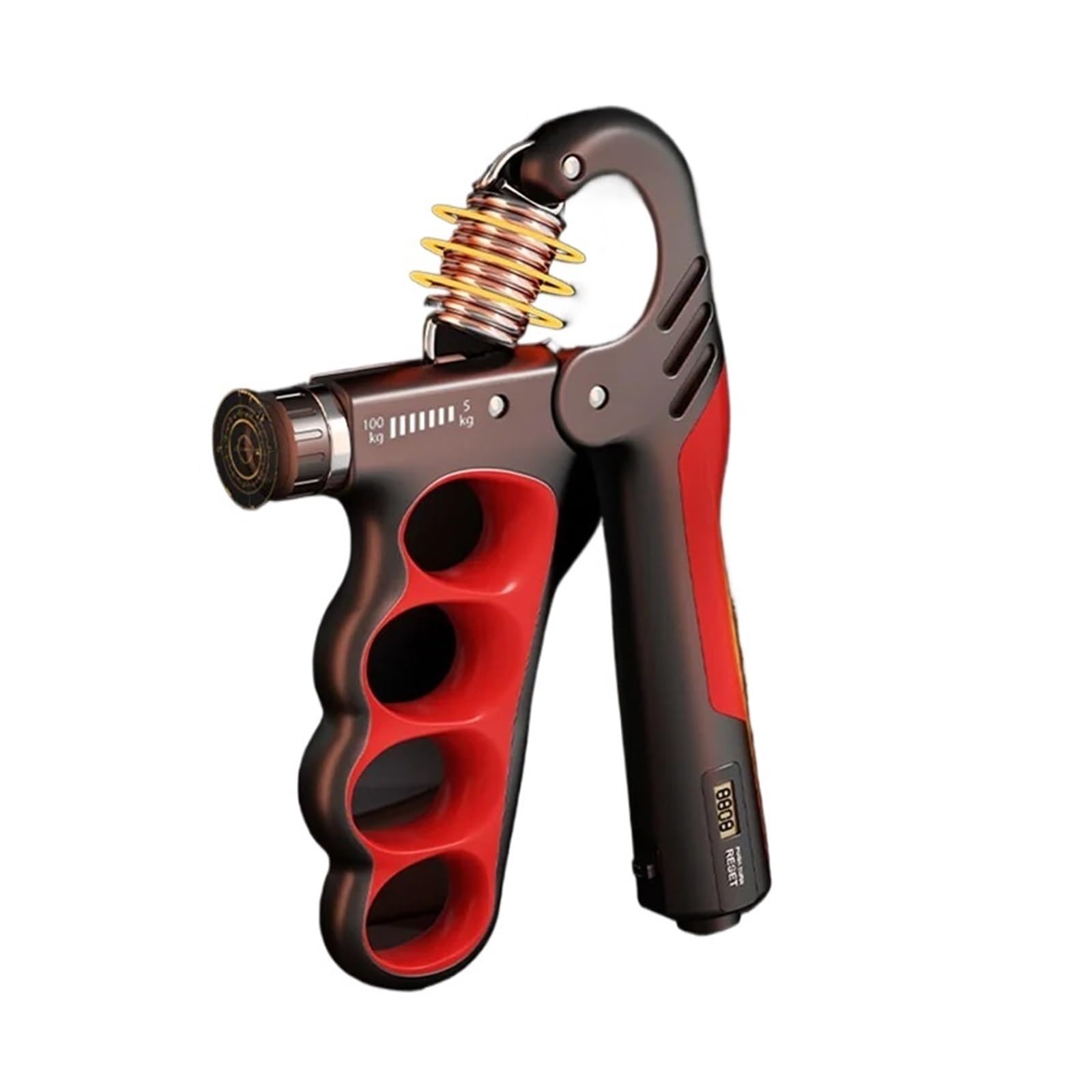 Entrenador de fuerza de prensión, 5-100kg Fortalecedor de mano ajustable Fuerza la muscular(Orange)