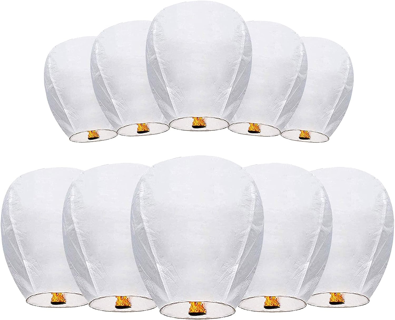 Chinese Sky Lanterns Environmental Friendly 100% Biodegradable Material,for Wishing Wedding Birthday Party Sky lanterns China sky ballons.(10 PACK)