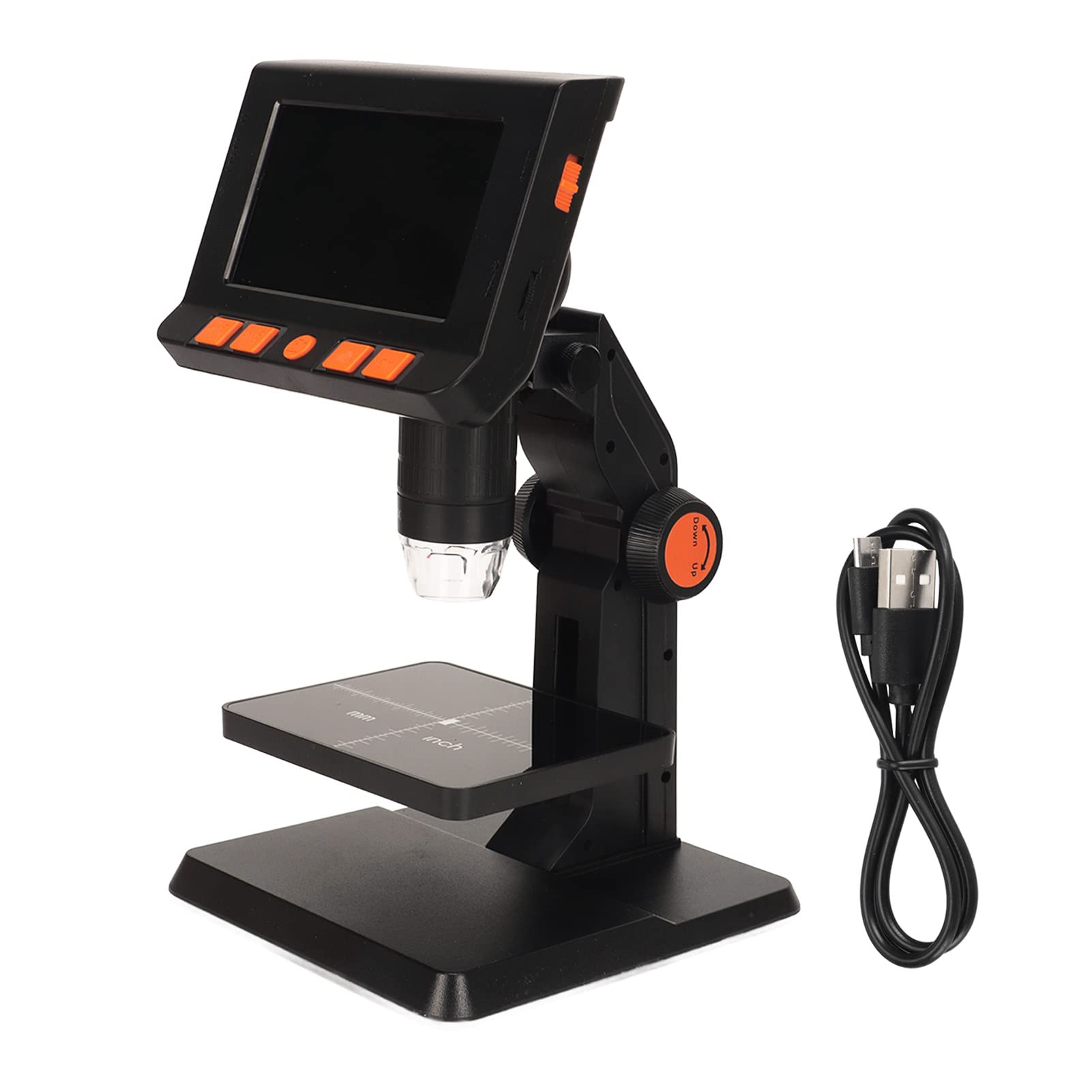 Microscopio digital LCD con pantalla de 4,3 pulgadas, aumento de 1000X, cámara HD 1080P y 8 LED, un microscopio USB para PC/para soldar y