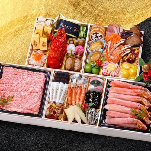 【甲羅組】甲羅組プレミアムおせち「九頭竜」 6.5寸×5段 3〜4人前 32品目 2026 盛り付け済み 冷凍 主原料に中国産不使用 【予約商品:12月30日お届け】