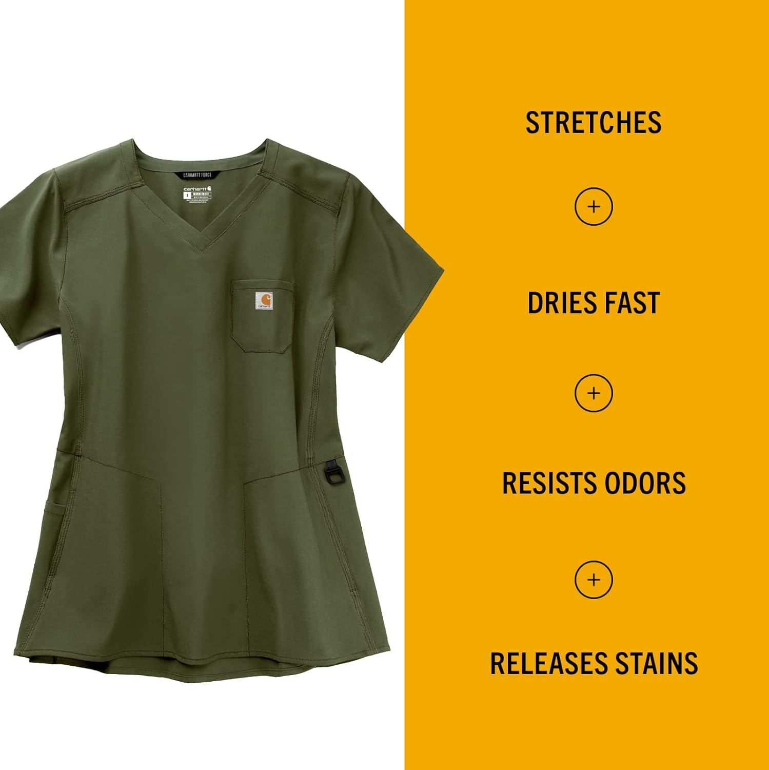 Carhartt Scrubs C12610 Women's Force® Cross-Flex Modern Fit Chest Pocke - Image 3