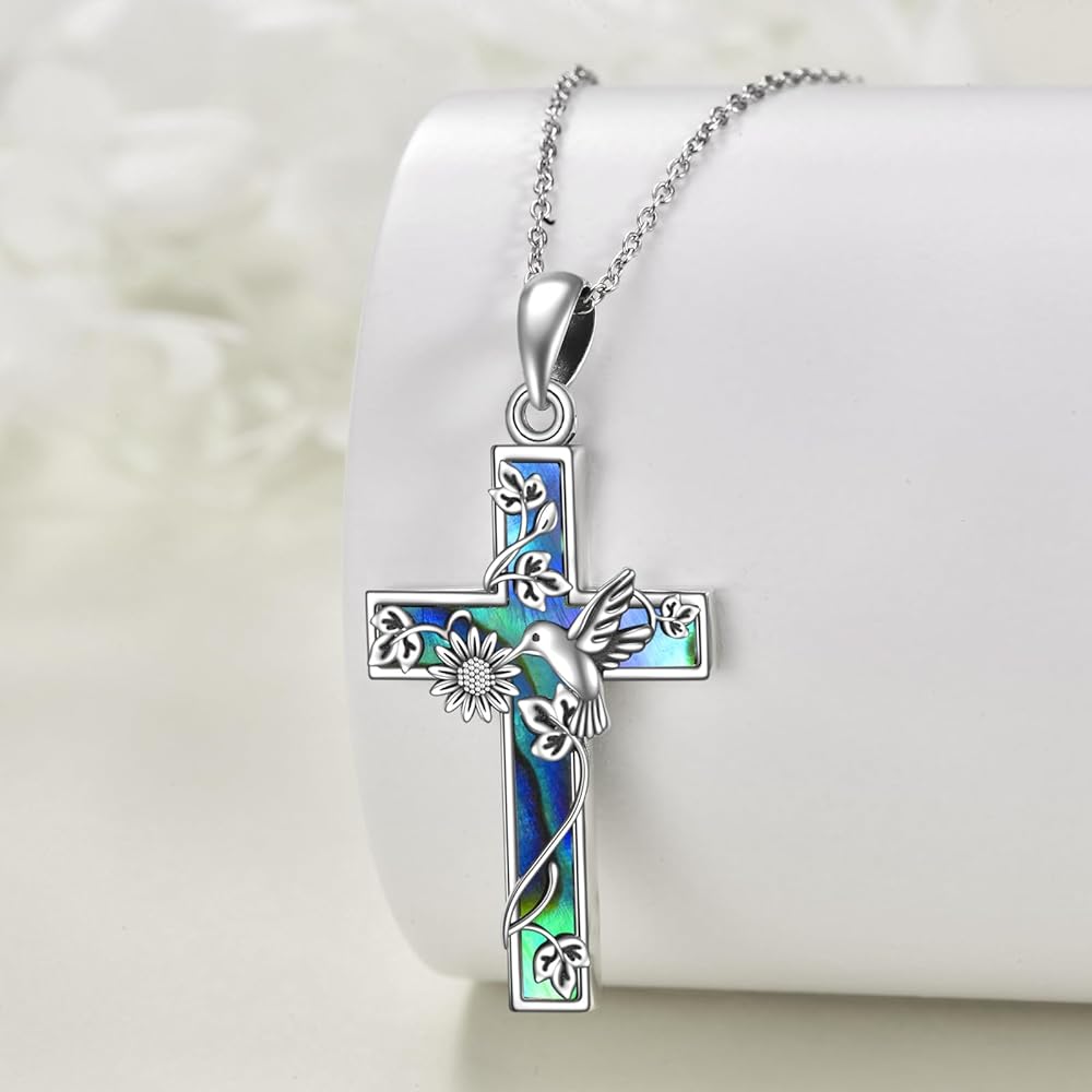 Collana in argento sterling con urna con nodo celtico e conchiglia di abalone per ceneri da donna e uomo