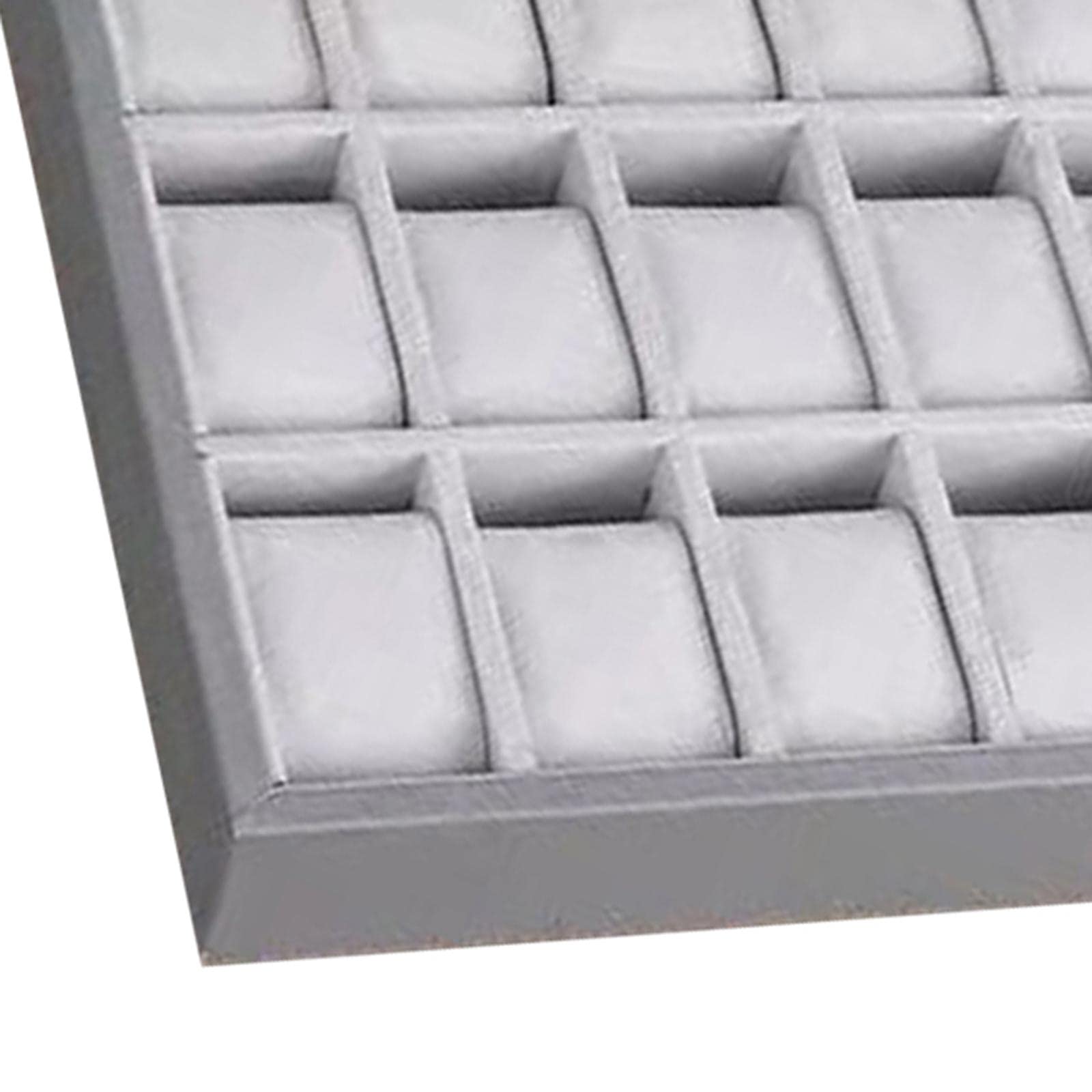 jojomis 30-Slot Watch Jewelry Tray Organizer - Wood PU Leather Bracelet Bangle Display Case for Men and Women - Dresser Shop Storage