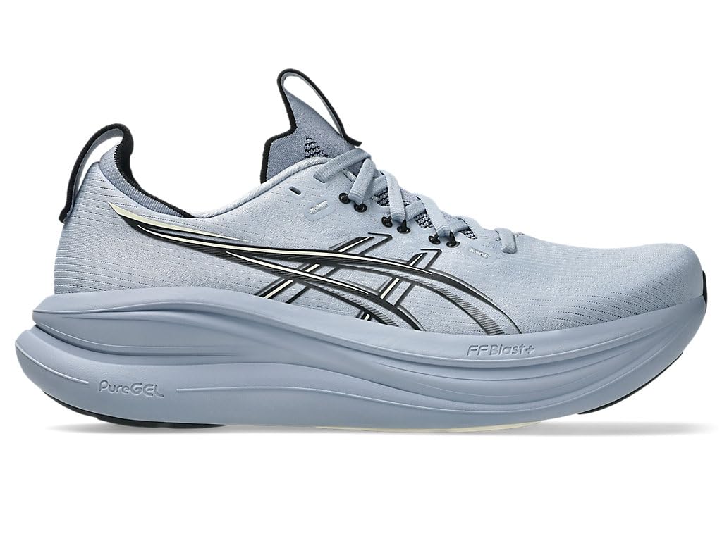 ASICS Mens Gel-Nimbus 28 Grey Blue/Black Running Shoes - 10 UK (1011C127.402)