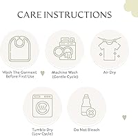 Vista 4 de Bamboo Little Baberos para bebé (paquete de 2) - Baberos con broches ajustables - Parte trasera de rizo absorbente