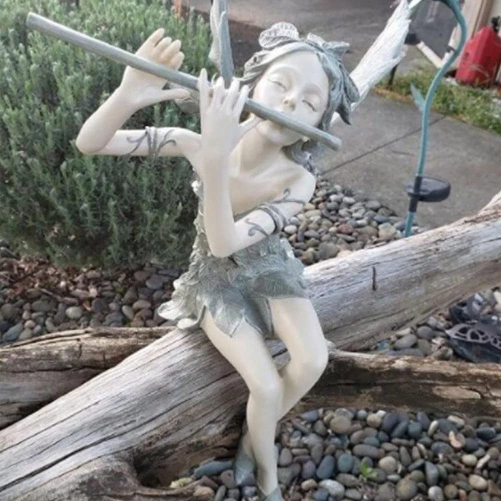WelinkFairy Resin Sculpture Garden Decoration, Outdoor-statues Art Figurine Home Ornament