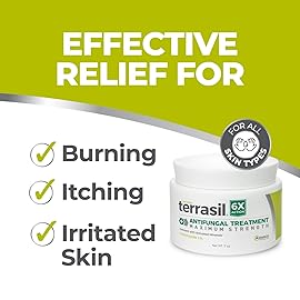 terrasil Clotrimazole Antifungal Cream, Relief for Fungal Yeast Infections, Jock Itch, Athletes Foot, Ringworm for Men & Women, Clinically Proven Treatment of Skin Fungus. FSA-HSA Eligible (7oz)