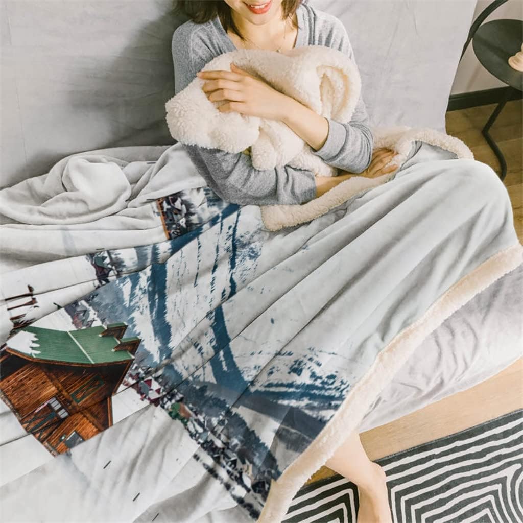 Sherpa Blanket Thick Velvet Flannel Bedspreads Office Nap Throw Sofa Cover Bedding