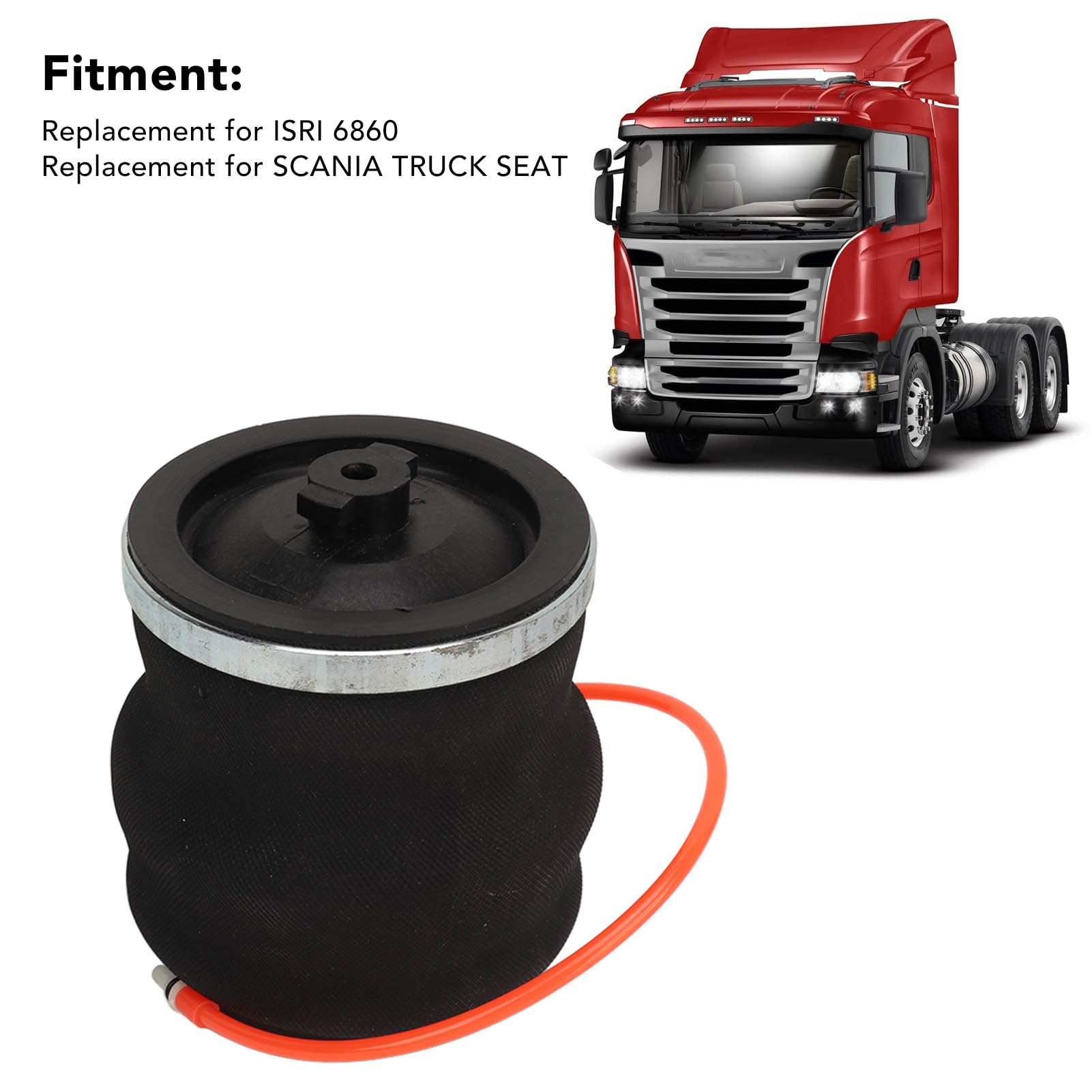 Luftfederbalg für ISRI 1498864 Federtasche für Federmanschette, Verbessert den Fahrkomfort, Luftfeder für LKW-Sitz