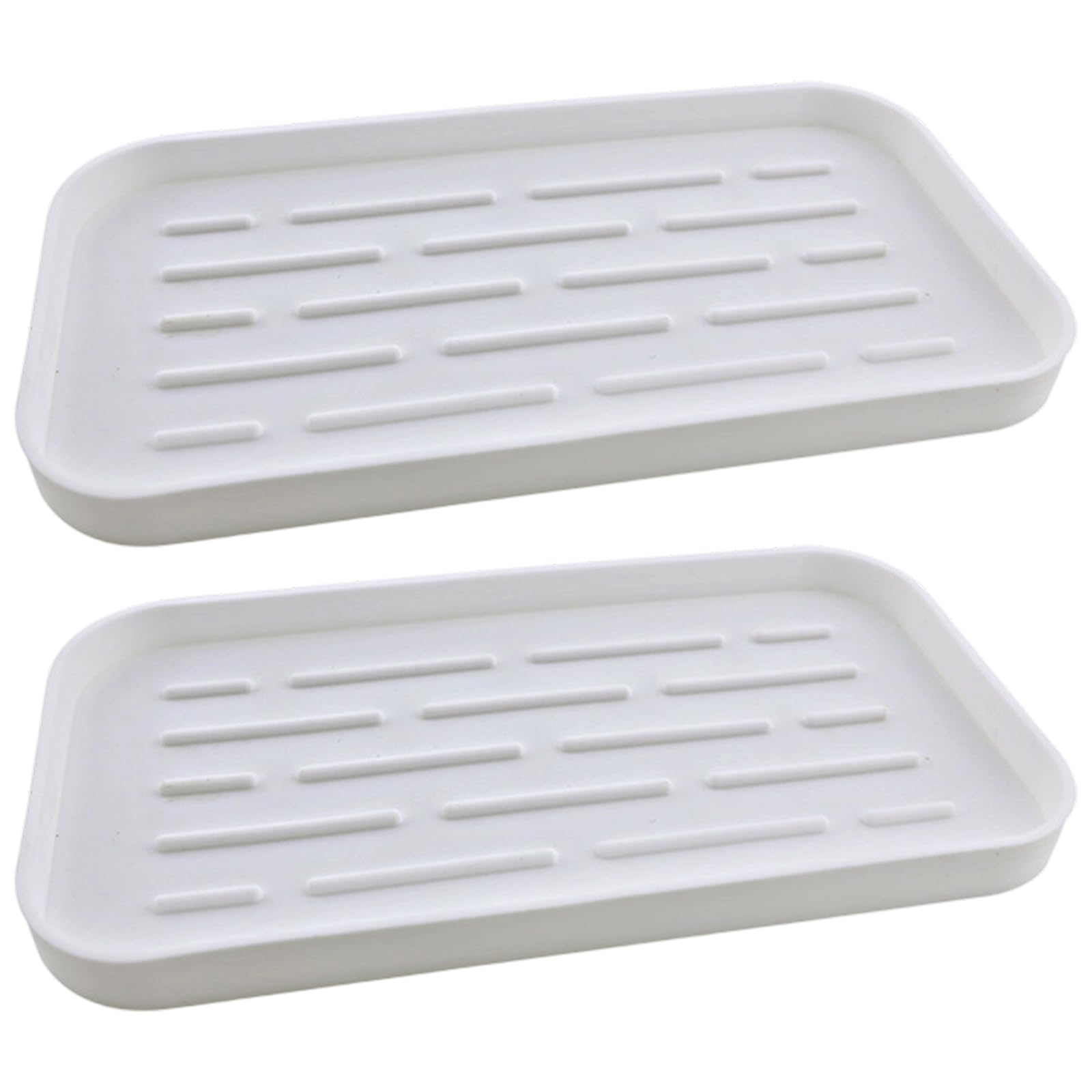 Buxuaaaa White Multipurpose Kitchen Drain Rack Flexible Designs Fit Various Size For Organized Counter Space Silicone Drainer