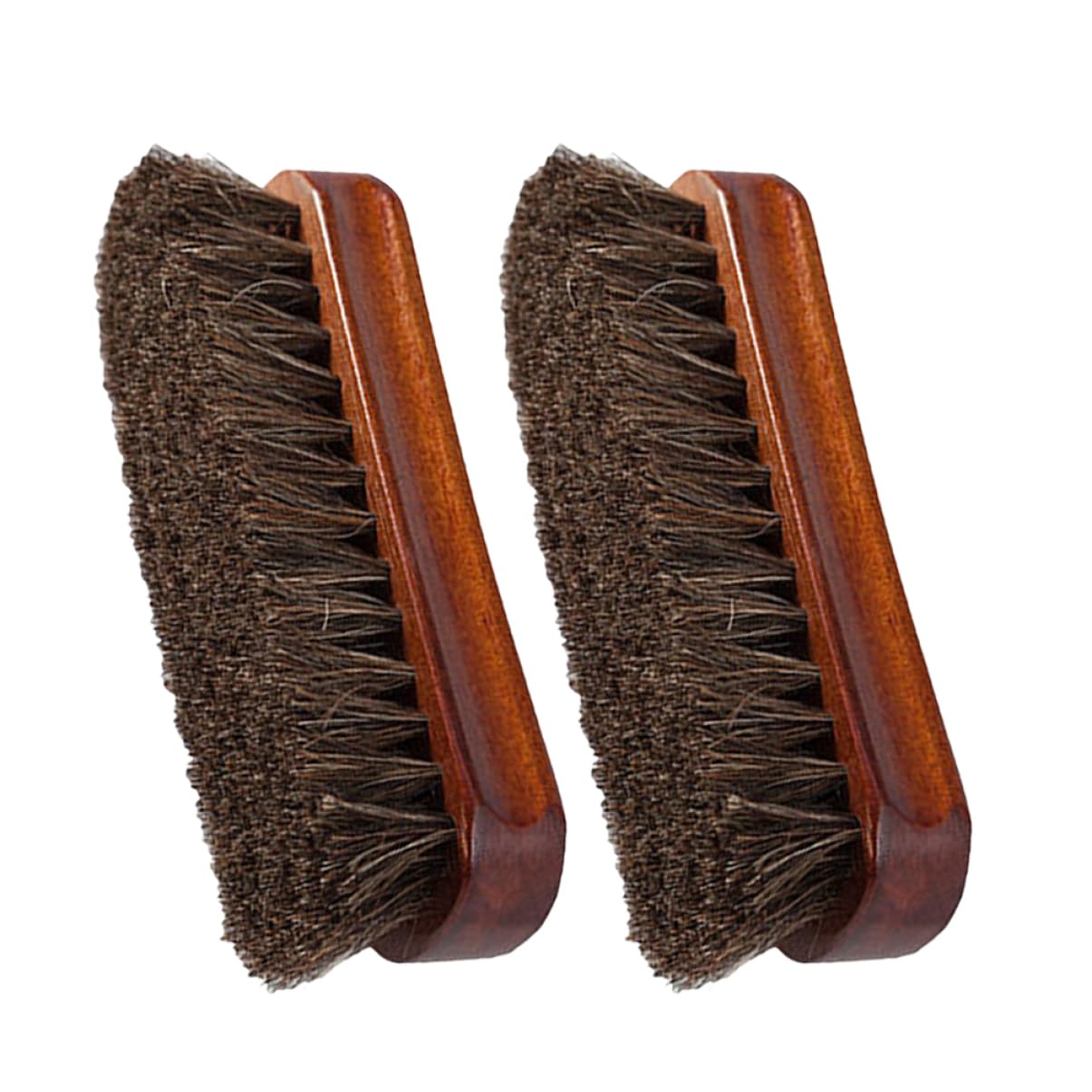 BESPORTBLE Cepillo De Madera para Pelo De Caballo Cepillo Limpiador para Zapatos Cepillo De Limpieza Kit De Limpieza De Zapatos De Cuero Cepillo para Ropa De Pelo De 2 Piezas x 4