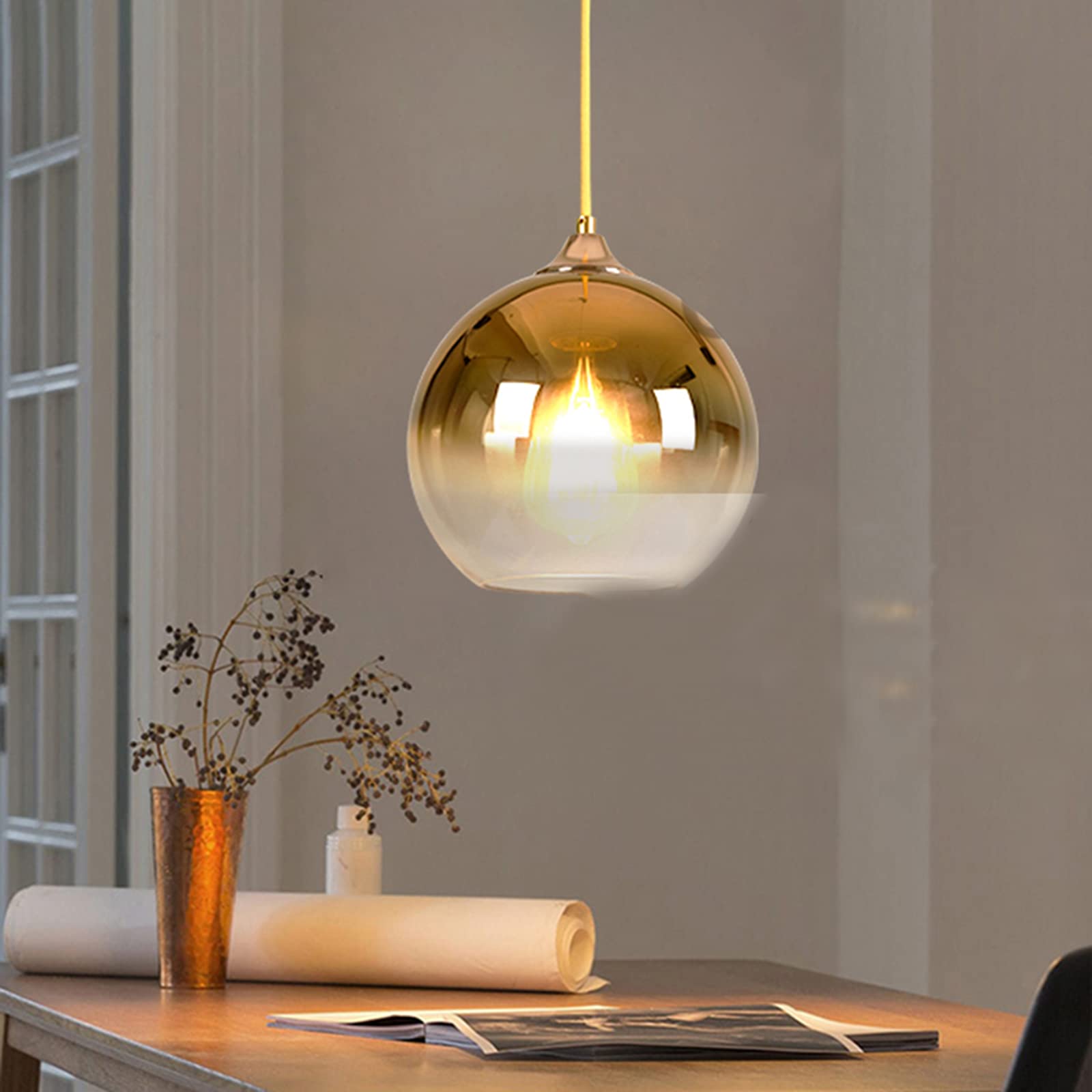 IT'S ABOUT ROMI hanglamp Venetië, globe, groen, glas, E27