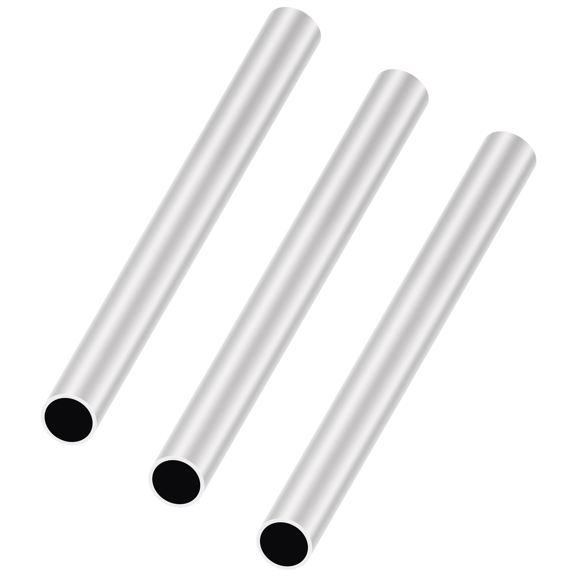 Lavmhab Silver 6063 Aluminum Tube 16Mm Od X 14Mm Id 1.0Mm Wall Thickness 200Mm Length, Aluminum Round Tubing Seamless Straight Pipes (3Pcs)