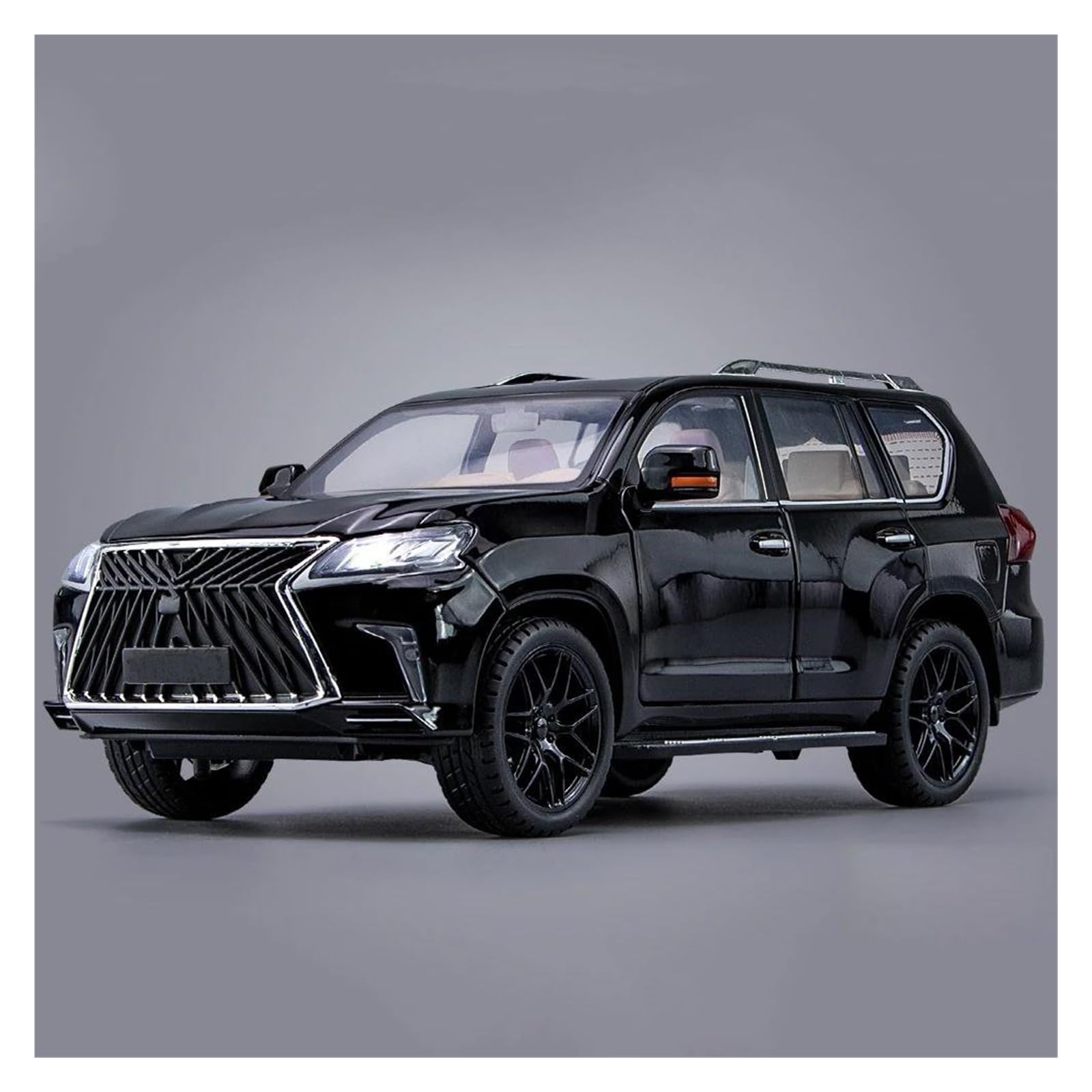 MOCALUX Scale Die-Cast Model Car 1:18 For Lexus LX570 Car Alloy Metal Diecast Collection Model(Black)