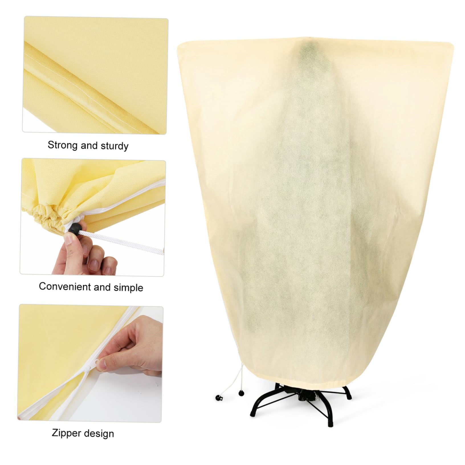 Copertura Piante Inverno Antigelo 2 Pezzi Non Tessuto | Beige, Protezione Climatiche per Piante e Alberi da Frutto, Facile da Riporre per Uso Esterno
