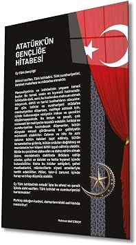 Atat rk n Gen li e Hitabesi Cam Tablo Modern Ev Ofis Salon Hediyelik B y k Tablo Duvar Dekoru