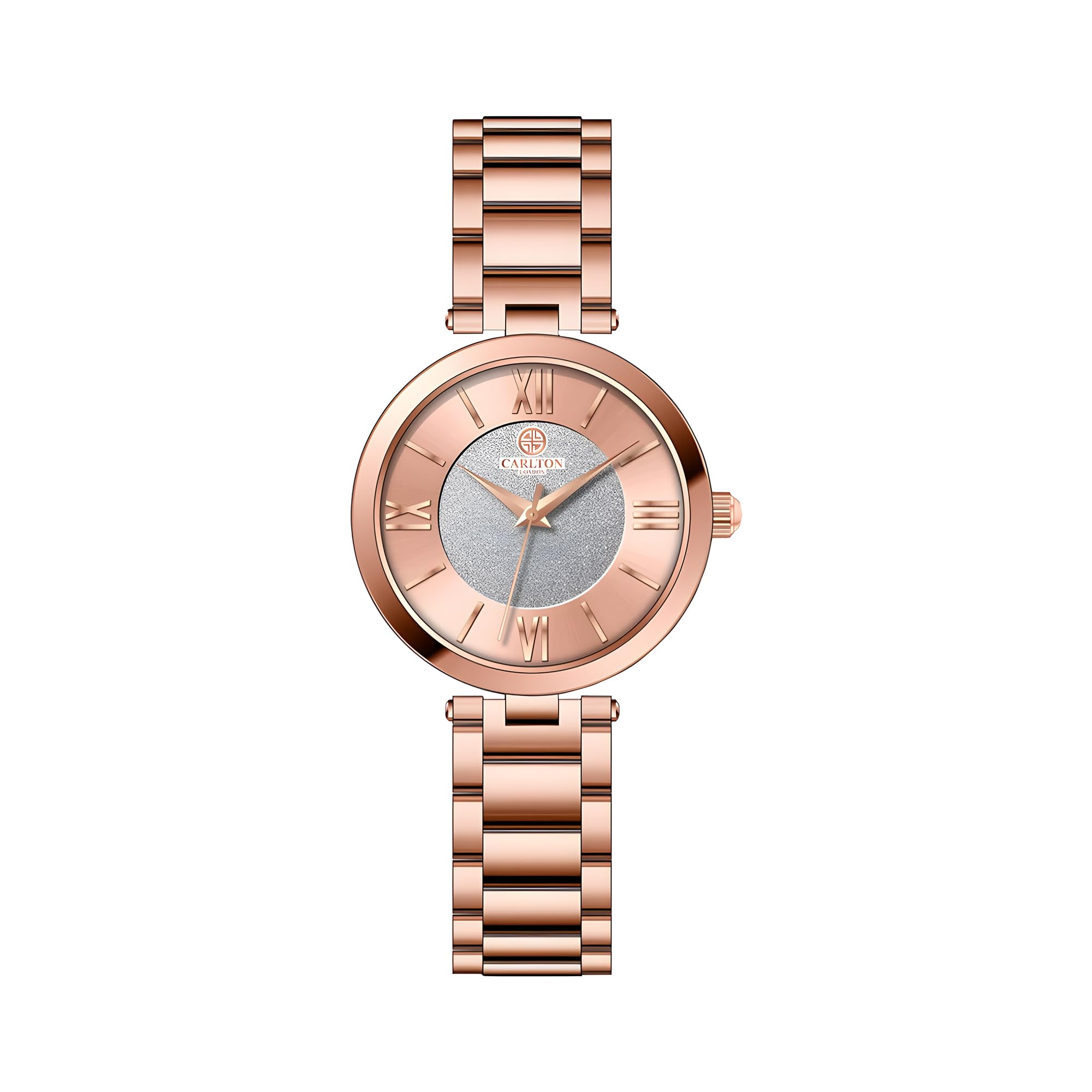 Carlton London Women Stainless Steel Analog Watch | Gold Waterproof Watches for Women Girls Ladies | Fashionable Trendy Quartz Movement Wrist Watch - CLRGSPNK (B0D8GL44YM) Amazon Price History, Amazon Price Tracker