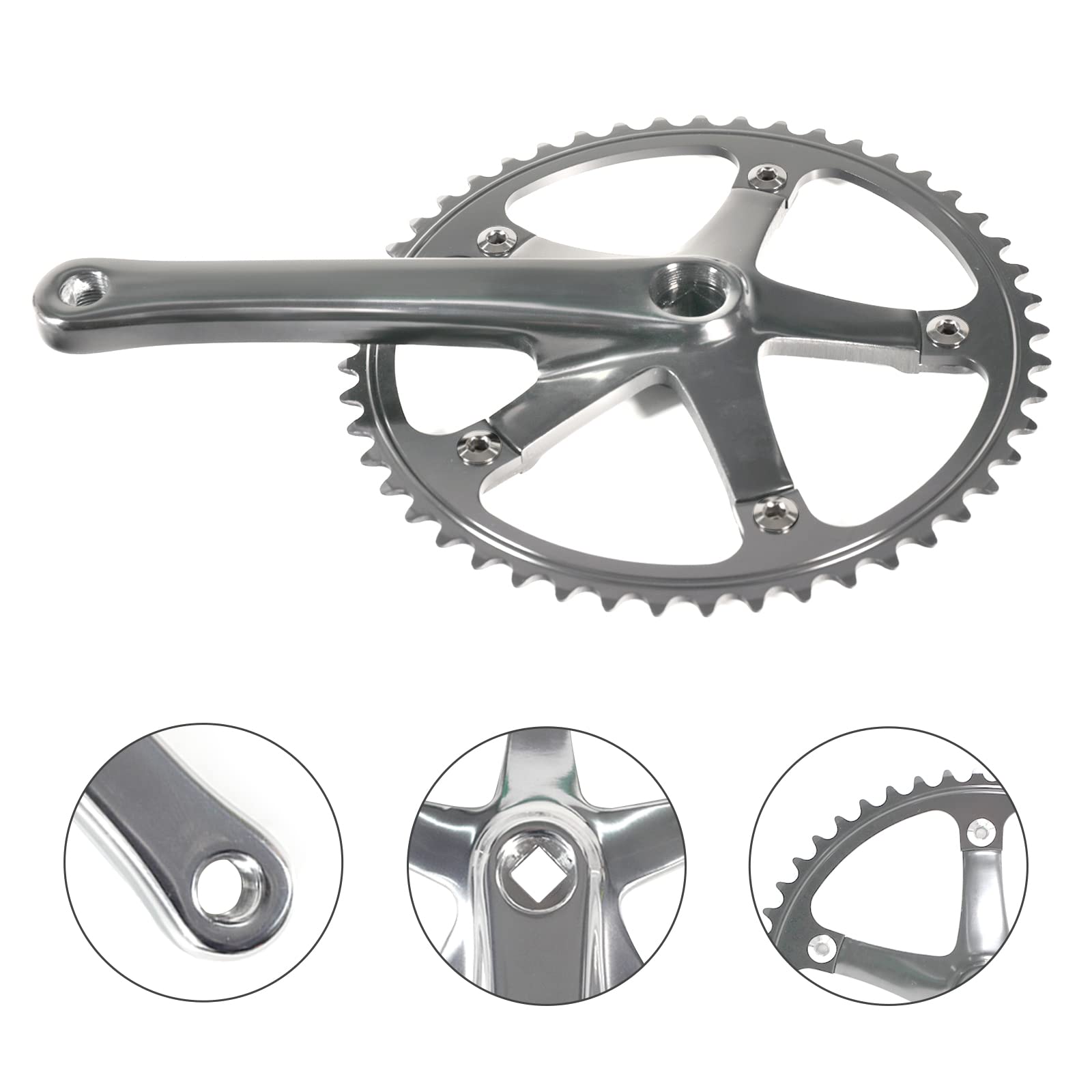 Amazon | SENQI シングルスピード自転車クランクセット 固定ギア