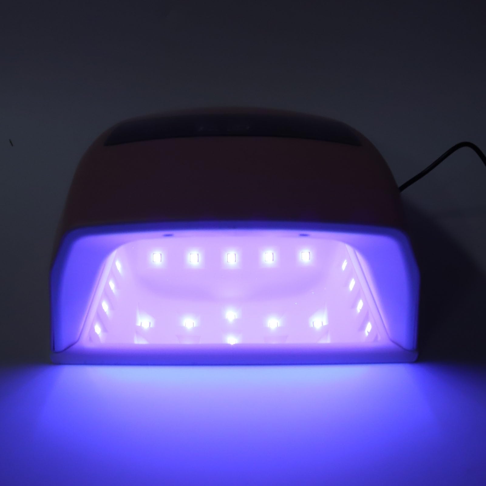 UV LED Nageltrockner, 96 W Schnell Trocknend LED Nagellicht Lampe Wiederaufladbar Nageltrockner Lampe mit Sensor LCD Display für Gelnägel Finger Zehennagel Nagel Trocknergerät (EU-Stecker)
