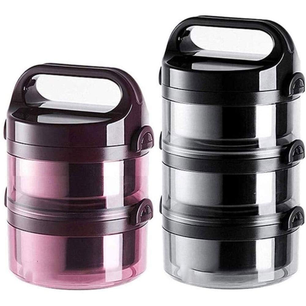 Portapranzo, Bento impilabile con Posate, Bottiglia Termica Portatile per zuppa, Contenitore per Alimenti a Prova di perdite