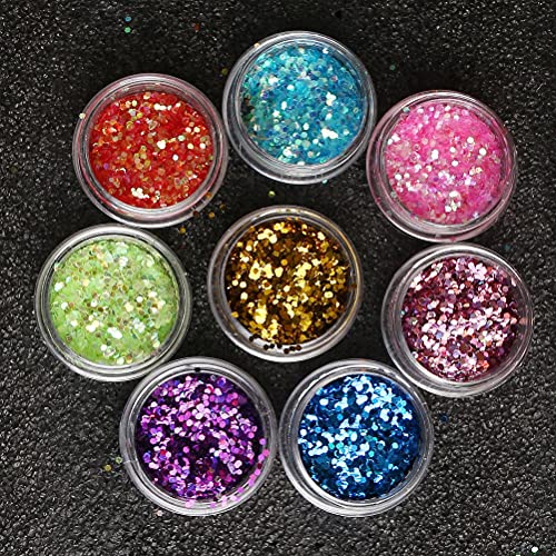 nuoshen 18 Farben Glitzer Staub Set, Glitzer für Nagel Glitter Pulver Paillette Glitzerpuder für Nagelkunst Lidschatten… – Bild 6