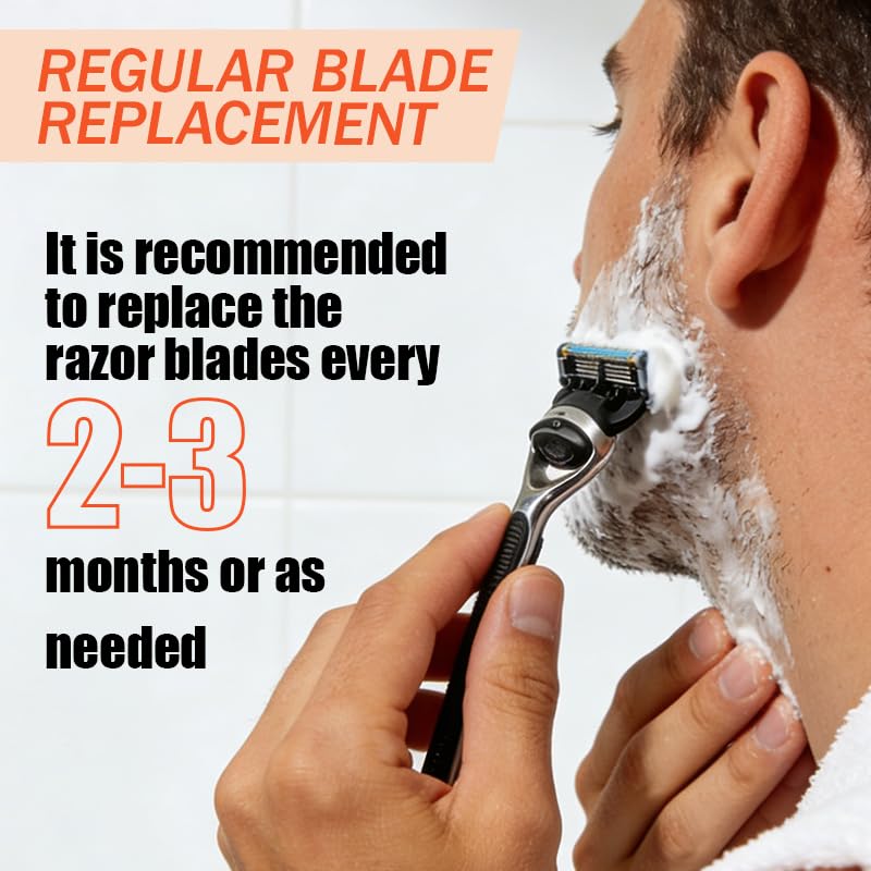 36 Count Razor Blades for GL-Fusion-5-Style Men Razors, Orange-Slate
