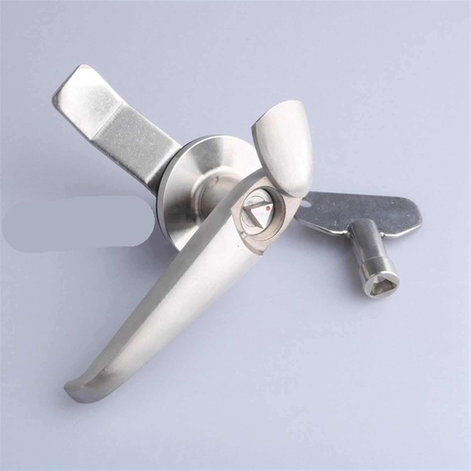Outdoor Electrical Control Cabinet Door Stainless Steel Handle Lock Mechanical Equipment Push 1Pcs(Half Moon)