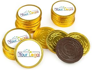 80ct Add Your Logo Candy Chocolate Gold Coins