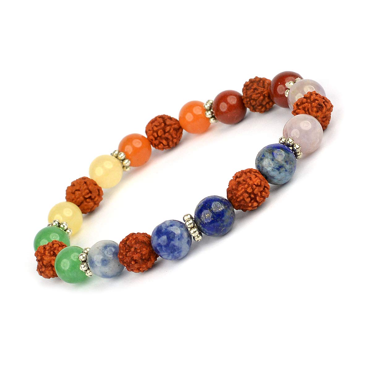 Reiki Crystal Products Natural Rudraksha Bracelet, 7 Chakra Bracelet, 8 mm Bead for Men and Women Pack of 1 pc (B08FBYM236) Amazon Price History, Amazon Price Tracker