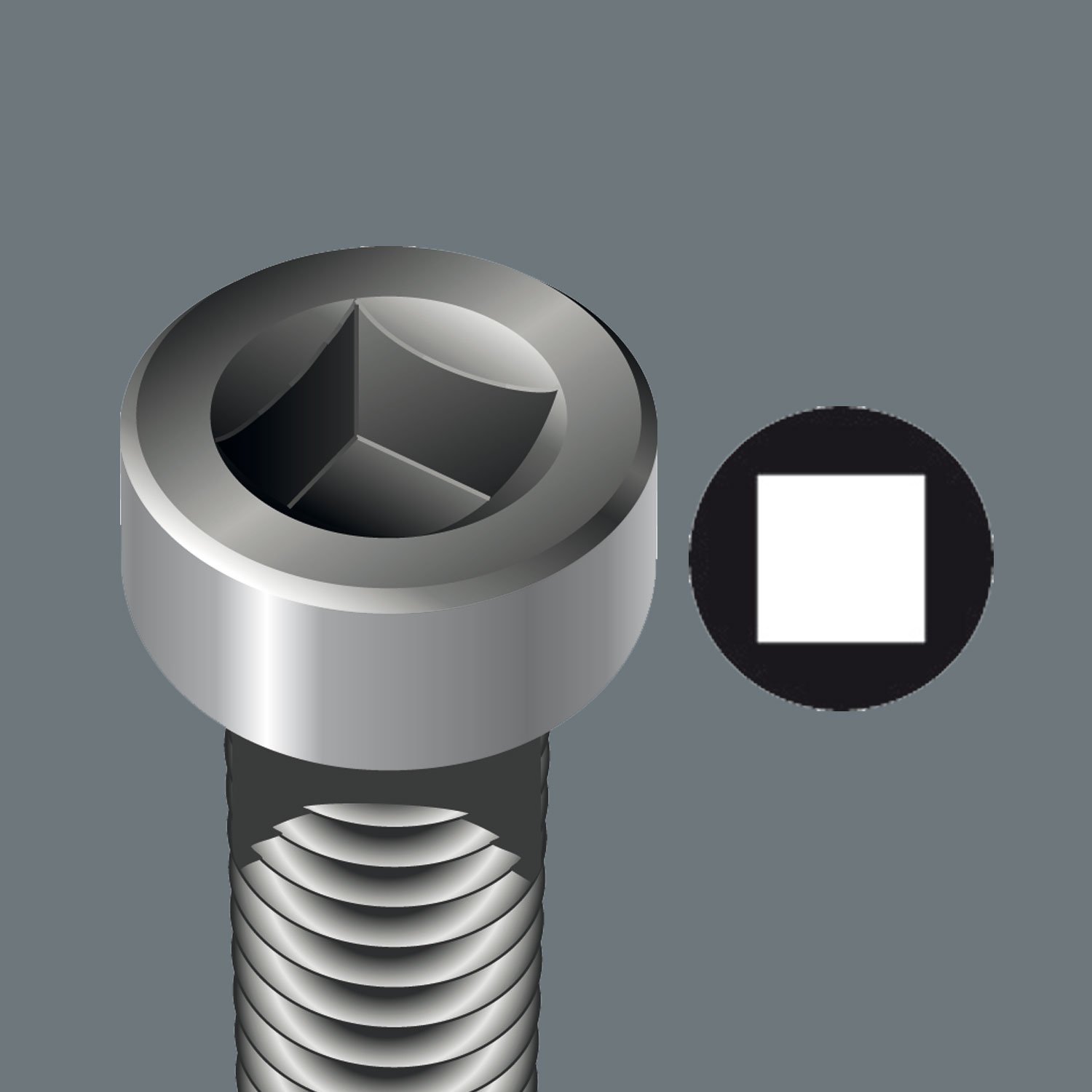 Wera 05117684001 Kraftform Plus 368 Square Socket Screwdriver, #2 Head, 4" Blade Length (Pack of 4)