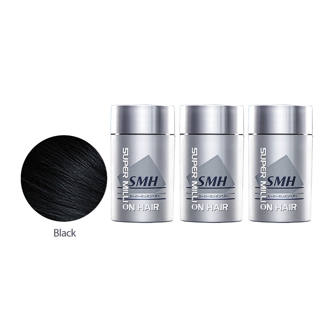 Super Million Hair 3 x 25g Hair Building Fibres - Black, Black, 75 g - Review, Price and Buying Guide
