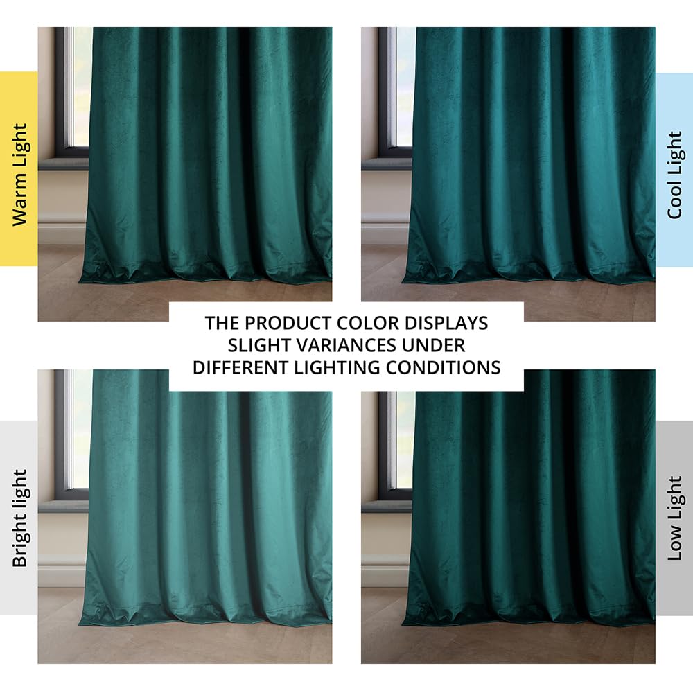 HPD Half Price Drapes Heritage Plush Velvet Curtains 84 Inches Long Room Darkening Curtains for Bedroom & Living Room 50W x 84L - Image 3