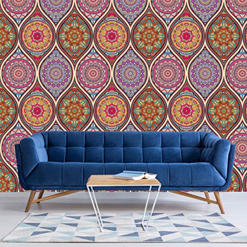 Image of WallDaddy Wallpaper for Walls Self Adhesive Wall Stickers For Home Large Size (300x40)Cm Wall paper For Bedroom decor 3D Wallpaper for Living Room Rangoli Wall Kitchen Wallpaper Waterproof Wallpapers