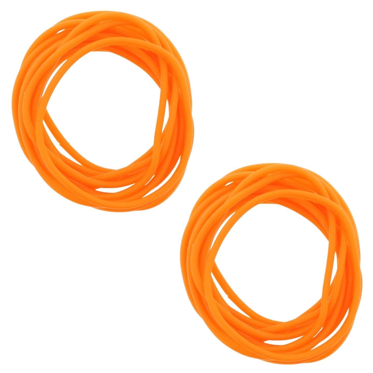 Topkids Accessories 24pc Gummy Bracelets Rubber Bangles Kids Party Bag Favour Fillers Jelly Jewellery Wrist Bands 80s Neon 90s Fancy Dress Fashion Wristbands (Neon Orange)