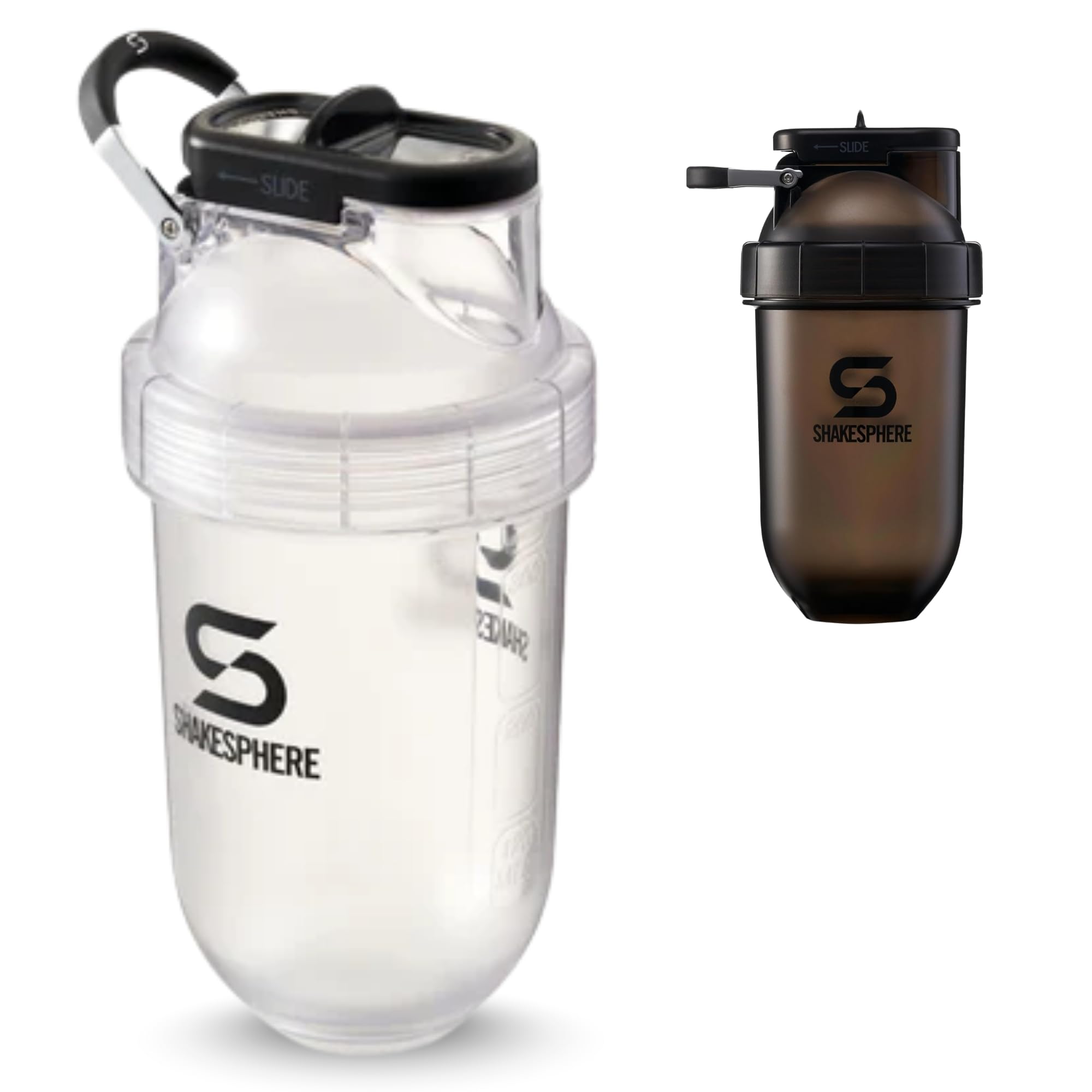 SHAKESPHERE Gobelet shaker de protéines en Tritan et tasse à smoothie, 710 ml, mélangeur sans pale, purées de fruits crus sans boule mélangeuse, mélangeur à poudre pour salle de sport pré-entraînement