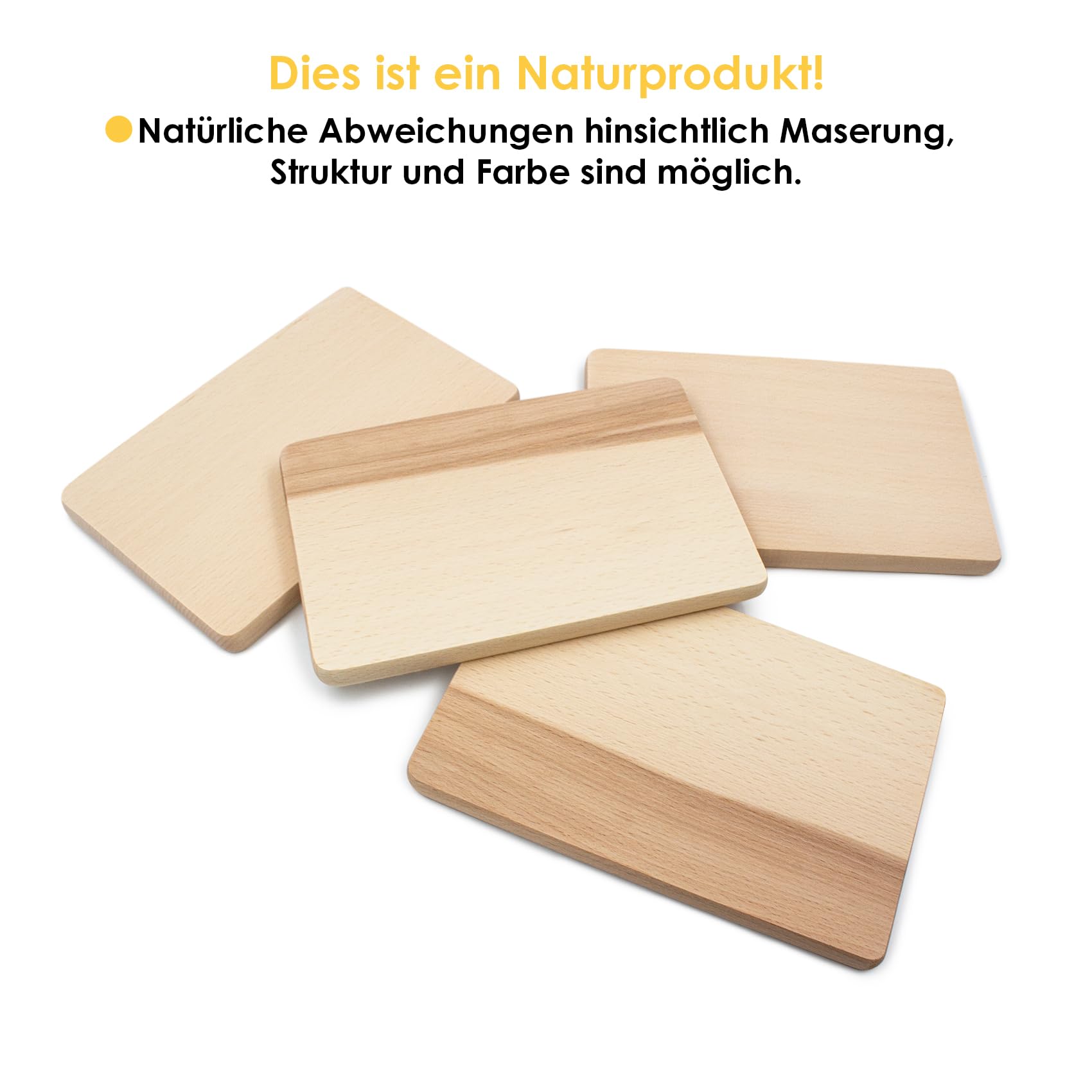 VmG-Store Frühstücksbrettchen Buche 30x22cm Holzbretter roh Schneidebrett massives Buchenholz eckiges Brotzeitbrett aus Naturholz Küchenbrett (20, Groß)