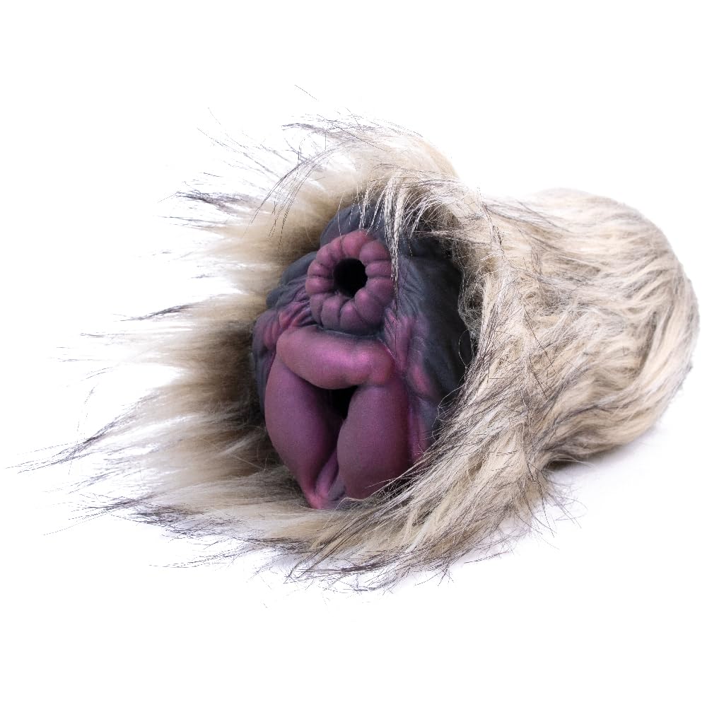 573g 2 in 1 Realistische Masturbator Sex spielzeug mit Plüsch Alien Tier Hund Vagina Masturbator Cup Monster Realistisch Groß 3D Silikon Vagina Klitoris Anal Sexspielzeug Masturbieren für Männer